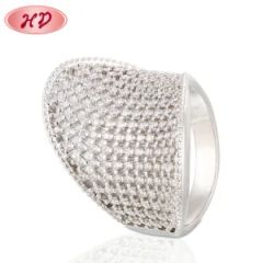 Fashion 18K Gold Color Unique Rings Jewellery Women CZ Rings Color Gold Shape Round Gender Female MOQ 12 Pieces Style - Image 1