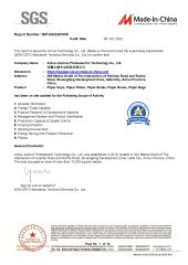 SGS certificate from Anhui Jiushun Photoelectric Technology Co., Ltd.