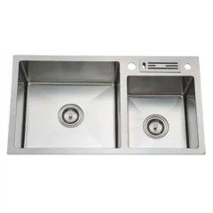 Hand Made Corner Kitchen Sinks Stainless Steel 304 MOQ Not Color Black Shape Square Model NO. VBT Trademark Vibetop Style With Faucet - Image 6