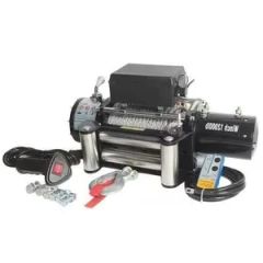 Compact 12V Electric Winch: Heavy-Duty Performance with Synthetic Rope - Image 1