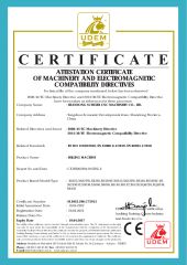 Miilling Machine CE certificate of Shandong Schuler CNC Machinery Co., Ltd. – certificate photo, supplier certificates section