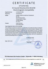 Certificate certificate of Ningbo Langyao Lighting Technology Co., Ltd – certificate photo, supplier certificates section