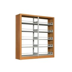 Premium Double Steel Portable Library Bookcase for Books Layer 5 Size High Door 0 Door Origin China Rotary Fixed Style - Image 5