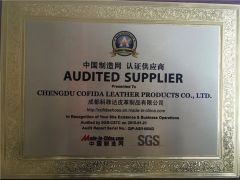 Manufacturer Certificate certificate from CHENGDU COFIDA LEATHER PRODUCTS CO., LTD.
