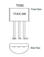 Cy75xx-2 To92 200mA Current 35V Input Voltage Ldo Regulator IC - Image 2