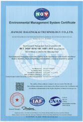ISO14001 certificate from Jiangsu Dalongkai Technology Co., Ltd.