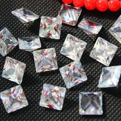 Square Shape Gemstone Cubic Zirconia for Wedding Rings Grade AAA Color White Origin Wuzhou HS Code 71049099 Suitable for Unisex - Image 4