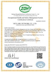 ISO 45001 certificate of Skylark Network Co., Ltd. – certificate photo, supplier certificates section
