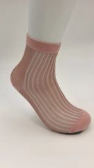 Sheer Rib Sock with Cotton Heel Toe - Image 1