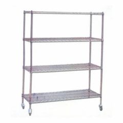 Esd Safe Storage Rack Trolley Shelf Count 4 Wheel Count 4 Design Standard Material ESD Safe ESD Protection Yes Color Silver - Image 1
