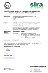 ATEX Certificate certificate from Dongsun Powder Processing Equipment Co., Ltd.