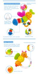 Funny Cute Shaking Hand Bells Set Infant Toy Teething Rattles for Baby - Image 6