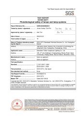 Product Inspection Report certificate from Shenzhen Trillion Auspicious Lighting Co., Ltd.