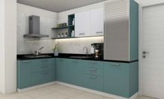 Modular Kitchen Interior Designing Service Material Wooden Appearance Modern Finish Type Polished Kitchen Shape L-Shape Sustainability Light - Image 2