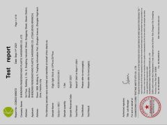 SGS certificate from Shenzhen Rundongyang Plastic Hardware Co., Ltd.