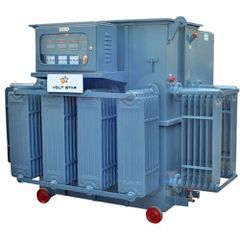 Servo Voltage Controller Voltage Variation Range 380-400 V To 460-480 V Cooling Method Natural Cooling Via Cooling Pips Contact Type Vertical Rolling Contact With Carbon Roller - Image 1