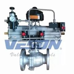 Valve Automation Pneumatic Flanged Ball Valve, 2 Way/ 3 Way Automation Solutions Air Pressure Control System - Image 2