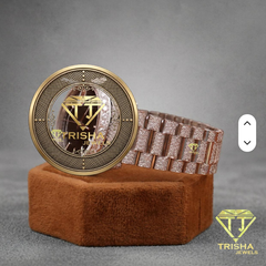 Premium Mechanical Moissanite Analog Stainless Steel Wristwatch for Men Rose Gold Tone Bracelet Iced Stones Luxury Desig - Image 1