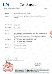 Food Safe Certification certificate from Taizhou Jiashun Commodity Co., Ltd.