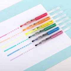 Chisel Tip Double Head Smooth Writing Erasable Highlighter Marker Pen - Image 3