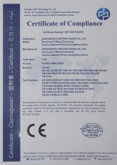 ce certificate from CVR PRO AUDIO CO.,LTD