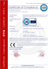 ce certificate from Quanzhou Golden Nonwoven Co., Ltd.