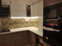 L Shaped Modular Kitchen Material HDHMR Appearance German Kitchen Design - Image 4