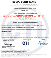 GRS certificate from Xiamen Guangyi Import&Export Co.,Ltd