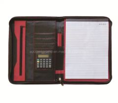 Customised Hand-Made Leather File Folder with Pen Loop Size A4 Color Black Origin China Usage File Box Trademark - Image 5