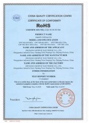 ROHS Certification Certificate certificate from Zhejiang Goodvic Electronic Co., Ltd.