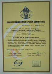 ISO9001 certificate from Xiuyan Precision Instrument Factory