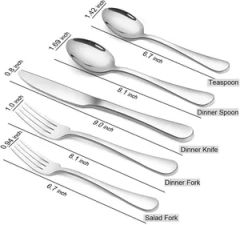 Stainless Steel Cutlery Flatware Silverware Set - Image 2
