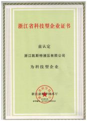 National certificate certificate from ZHEJIANG KEISTER HYDRAULIC CO., LTD.