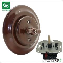 Retro Ceramic Wall Switch Flush Mounted Electric Switch OEM Welcome MOQ 1000 PCS Origin China Market Europe Brand - Image 2