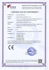 CE CERTIFICATE certificate from Shenzhen Maxwin Industrial Co., Ltd.