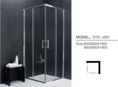 Square Simple Shower Room Sliding Glass Shower Enclosure Brand Suez Trademark SUEZ Origin Zhejiang Tray Material ABS Tray Shape - Image 6