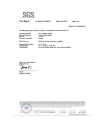 Color Fastness certificate from Ningbo ZNZ Leisure Products Co., Ltd.