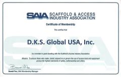 Certificate of Membership SAIA certificate from Taishan Dongkuo Steel Structure Co., Ltd.