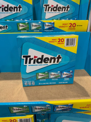 TRIDENT SUGAR-FREE CHEWING GUM 20 × 14-STICK PACKS SPEARMINT, MINT BLISS SUGARFREE TRIDENT ON SALE - Image 2