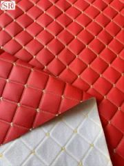 Wholesale Embossed Embroidery 0 9mm PVC Synthetic Leather Fabric Makeup Box Clothing - Ningbo Sunrise Synthetic Materials Co., Ltd.