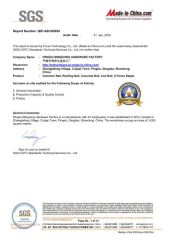 SGS audit report certificate of QINGDAO ZONGYU INDUSTRY AND TRADE CO., LTD. – certificate photo, supplier certificates section