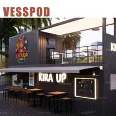 Modern Outdoor 30FT Container Pizza Restaurant Prefab Pop up Container Portable Mobile Shipping Container Coffee Shop - Qingzhou Vessel Housing Technology Co., Ltd.
