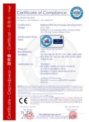 Certificates certificate from Sanhe Lefis Electronics Co., Ltd.