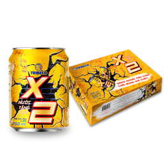 Tribeco Vietnam Energy Drink X2 Energy drink fortified with vitamins B3, B6, and taurine – suitable for people engaged in strenuous work, sports, or intense studying. - Image 1