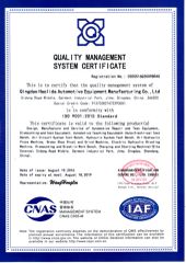 ISO 9001-2015 certificate from Qingdao Haolida Automotive Equipment Manufacturing Co., Ltd.