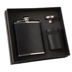 304 Stainless Steel Hip Flask Set with Funnel Shot Glass Gift - Image 2