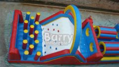 Competitive Racing Track Dual Lane Inflatable Obstacle Course with Tunnel for Parties - Image 3