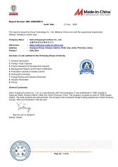 Bureau Veritas certifications certificate of Anhui Huayang Furniture Co., Ltd. – certificate photo, supplier certificates section