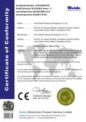 CE certificate from Union Metal Products(Guangzhou) Co., Ltd.
