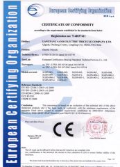CE certificate from Langfang Sandi Electric Tricycle Co., Ltd.
